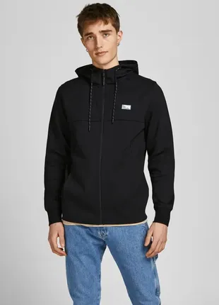 Худи jack &amp;jones air zip-up core black