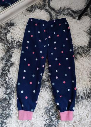 Тепленькие штанишки флисовые брюки пижама