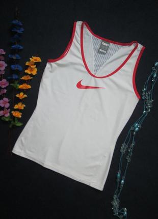 Шикарна фірмова спортивна майка з ажурною вставкою nike dry-fit оригінал