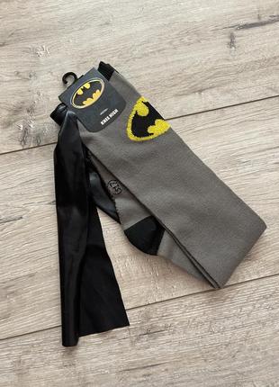 Носки bioworld knee high batman, гетры бетмен, с плащем, подколенки