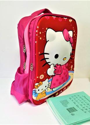 Шкільний ранець hello kitty, рюкзак для дівчинки, сумка 32х40 уценка! новий7 фото