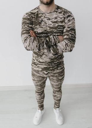 Термобелье мужское камуфляжное зимнее polar теплое до - 15*с хаки | комплект термобелья мужского нательного3 фото
