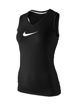 Крутая фирменная суперовая бесшовная спортивная черная майка nike dri-fit оригинал.1 фото