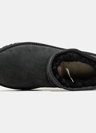 Уги ugg ultra mini black suede угги 7