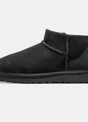 Уги ugg ultra mini black suede угги3 фото