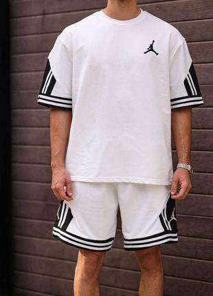 Комплект мужской базовый jordan футболка шорты турция / костюм мужской футболка джордан шорти9 фото