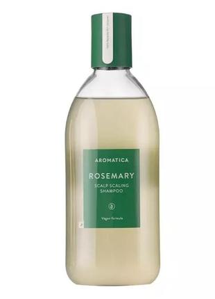 Очисний шампунь із розмарином aromatica rosemary scalp scaling shampoo 400 ml1 фото