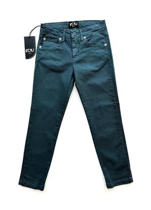 Брюки-джинсы для парня y-clu (италия) by6044 темно-зеленые 4, 6, 8  лет (106-134 см)3 фото