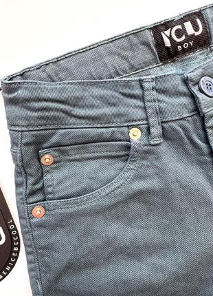 Брюки-джинсы для парня y-clu (италия) by6044 темно-зеленые 4, 6, 8  лет (106-134 см)7 фото