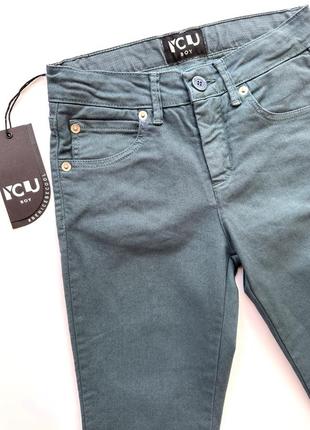 Брюки-джинсы для парня y-clu (италия) by6044 темно-зеленые 4, 6, 8  лет (106-134 см)5 фото