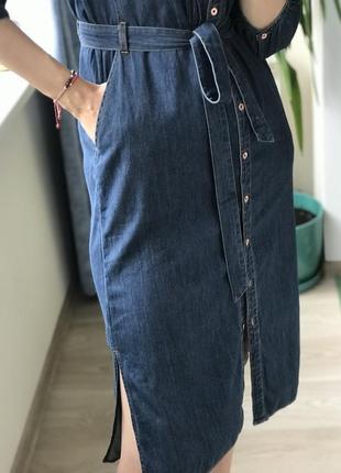 Джинсовое хлопковое платье халат soya concept джинсова сукня3 фото