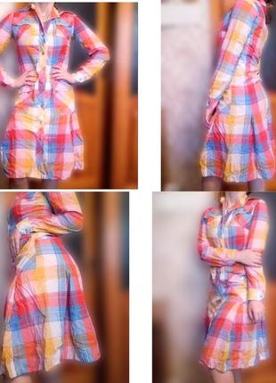 Яскрава сукня-рубашка у стилі карго3 фото