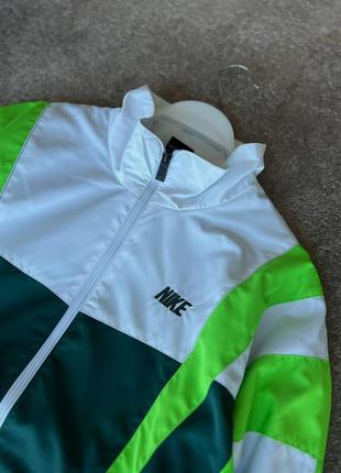Костюм мужской олимпийка штаны nike белый зеленый / комплект чоловічий олімпійка кофта штани найк4 фото