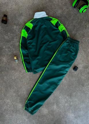 Костюм мужской олимпийка штаны nike белый зеленый / комплект чоловічий олімпійка кофта штани найк6 фото