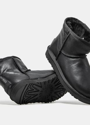 Мужские угги кожаные ugg classic mini