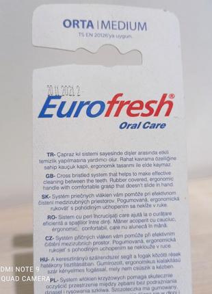 Набор зубных щеток eurofresh (розовая и голубая)3 фото