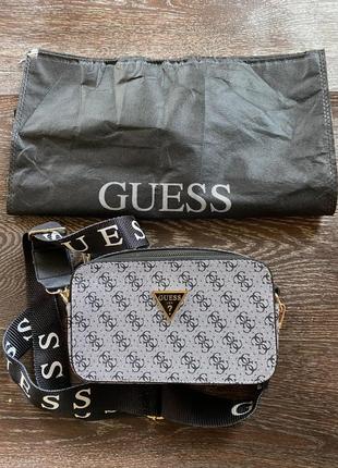 Сумка guess через плечо серая