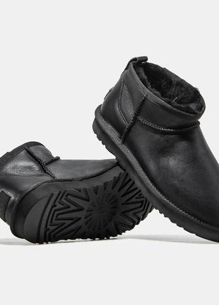 Мужские угги кожаные ugg classic ultra mini