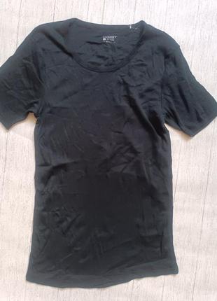 Новая футболка черная рубчик, livergy, ничевина, раз. l2 фото