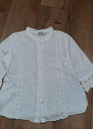Блуза сорочка з мереживом
