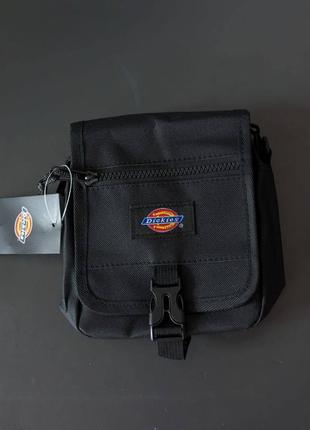 Месенджер[барсетка] dickies, сумка дікіс чорна/сіра/фіолетова через плече, месенджер через плечо2 фото