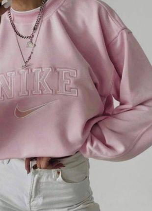 Вінтажний оверсайз світшот з лого nike/ найк💕