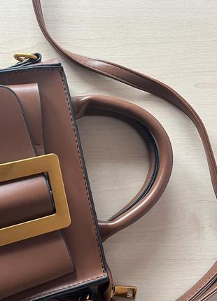 Маленькая коричневая сумочка мини сумка3 фото