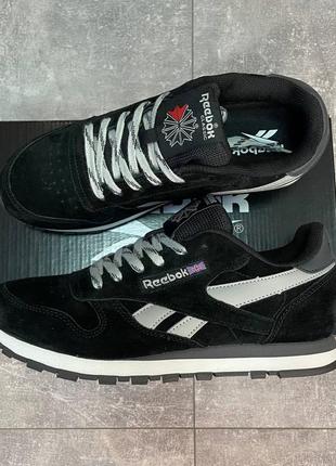 Кроссовки reebok classic leather black