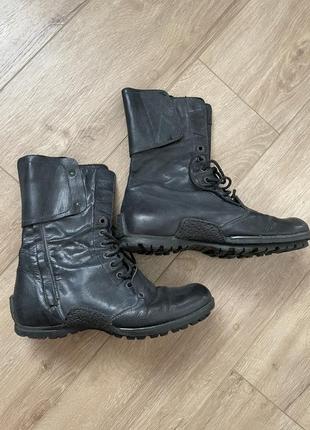 Шкіряні черевики демісезон ручна робота на шнурівці італія