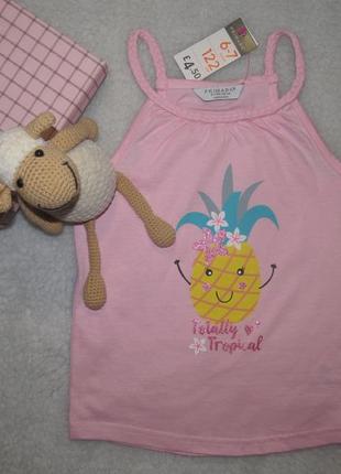 Фирменная новая майка primark  девочке 6- 7 лет