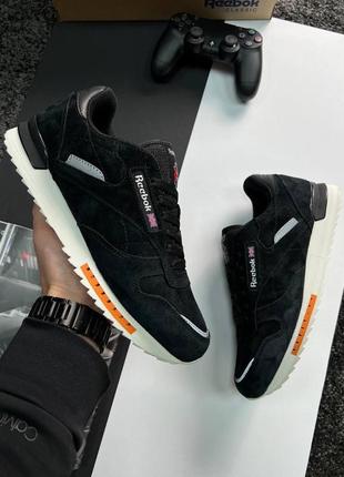 Мужские кроссовки reebok classic m black white