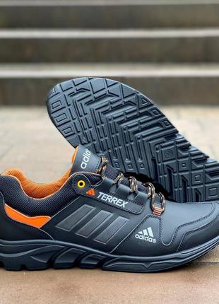 Кросівки adidas terrex помаранчеві || кросівки адідас натуральна шкіра | чоловічі кросівки демісезонні6 фото