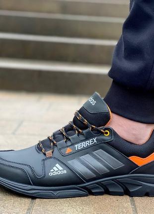 Кросівки adidas terrex помаранчеві || кросівки адідас натуральна шкіра | чоловічі кросівки демісезонні7 фото