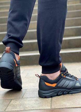 Кросівки adidas terrex помаранчеві || кросівки адідас натуральна шкіра | чоловічі кросівки демісезонні9 фото