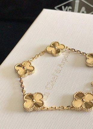Браслет кулон серебро с напылением van cleef &amp; arpels