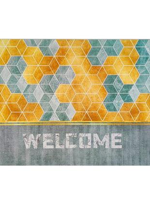 Водопоглинаючий килимок у коридор куби "welcome", 40 х 60 см2 фото