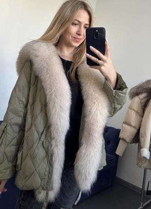 Куртки натуральне хутро на груди до 137!!