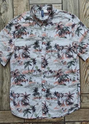 Оригинальная гавайская летняя рубашка h&m divided скелеты2 фото