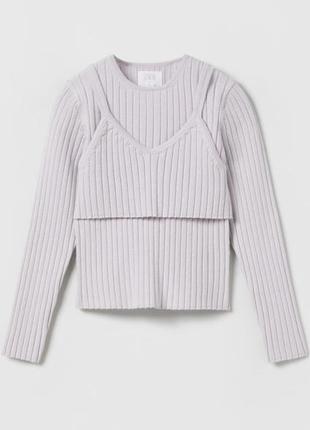 Кофта з топом, світер, реглан zara 2