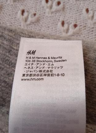 Теплая шерстяная шапка h&m женская зимняя шапочка из шерсти и ангоры шерстяная4 фото