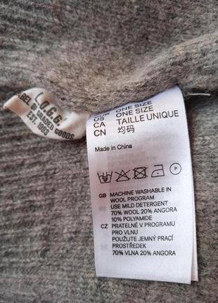 Теплая шерстяная шапка h&m женская зимняя шапочка из шерсти и ангоры шерстяная3 фото