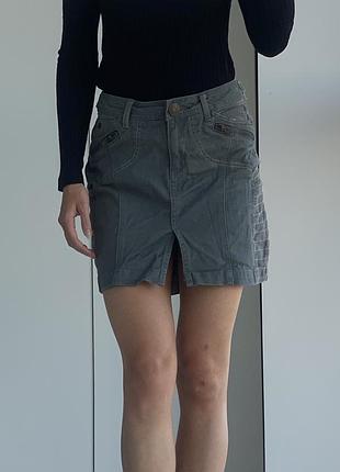 Мини юбка denim с регулировкой талии