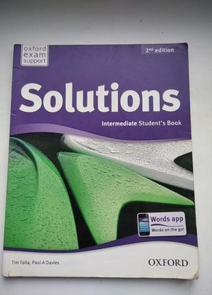 Книга учебник solutions intermediate student's book 2-nd edition