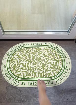 Водопоглинаючий килимок в коридор або у ванну кімнату, листя 40 х 60 см7 фото