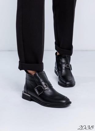 Кожаные женские ботинки из натуральной кожи