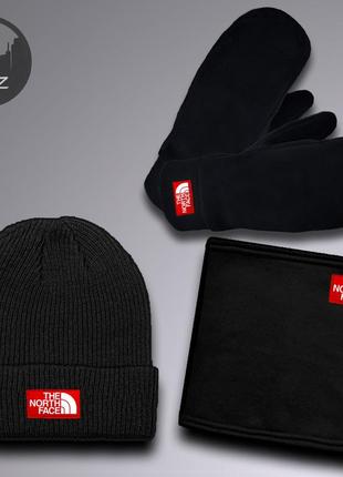 Комплект зимовий шапка + баф + рукавиці (рукавички) thrasher до -25 * с сірий | комплект чоловічий жіночий теплий5 фото