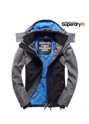 Куртка superdry hooded wind hybrid jacket (l) оригінал