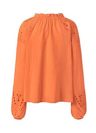 Шикарная, стильная качественная женская блуза туника с вышивкой от tcm tchibo (чибо), немечки, m-l3 фото