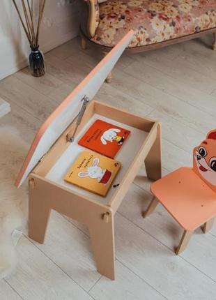Вау! детский стол! отличный подарок для ребенка. стол с ящиком и стульчик. для учебы,рисования,игры10 фото