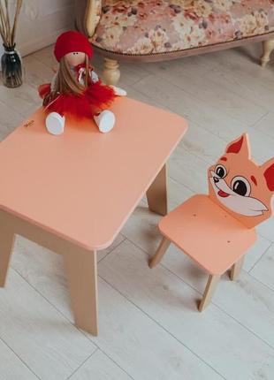 Вау! детский стол! отличный подарок для ребенка. стол с ящиком и стульчик. для учебы,рисования,игры2 фото